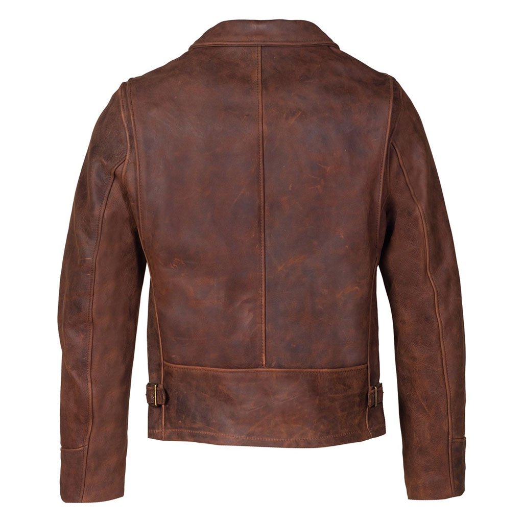 Storm – Heavyweight Oiled Nubuck Brown Leather Delivery Jacket