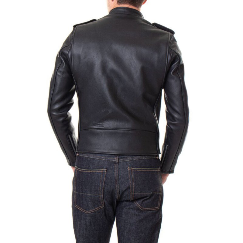 Cafecto Steerhide Hybrid Cafe Racer Asymmetrical Leather Motorcycle Jacket
