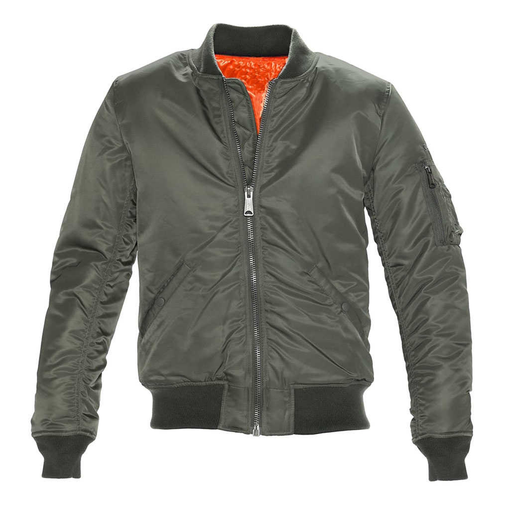Men's Green Nylon Flight Jacket | Core Outfits