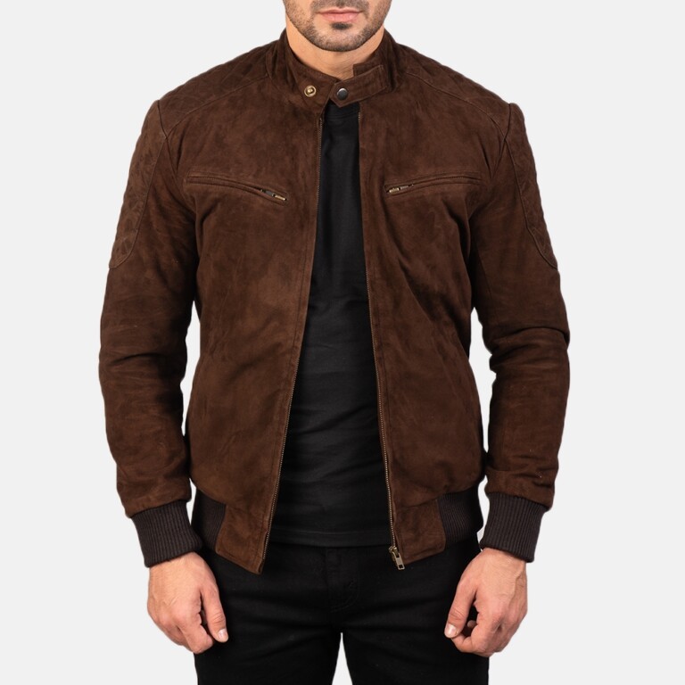 Sven Mocha Suede Bomber Jacket | Core Outfits