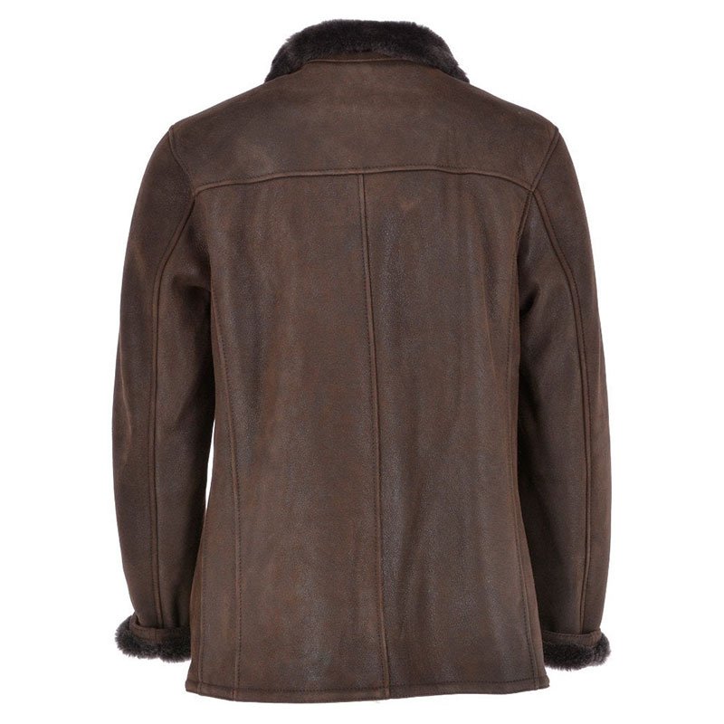 Classic Leather Sheepskin Coat Brown Gerald