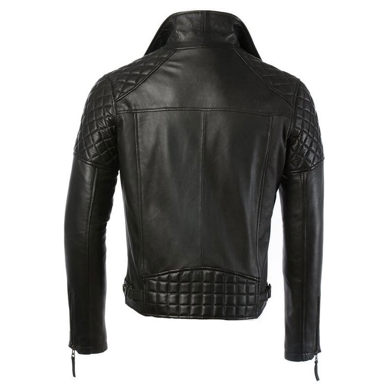 Leather Biker Jacket Black Soltau