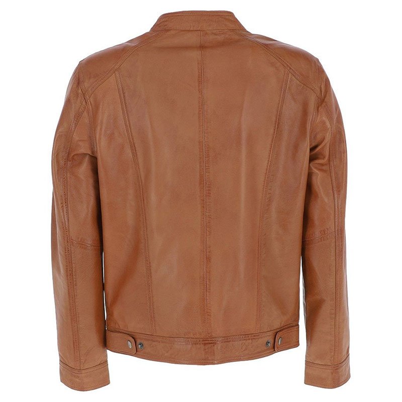 Leather Biker Jacket Tan Hard Knott