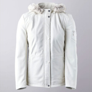 Armathwaite Leather Coat in White