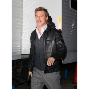 Brad Pitt Leather Jacket #1