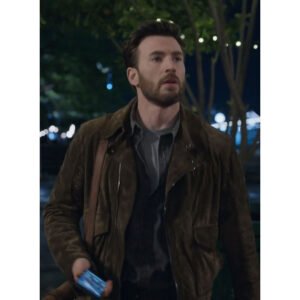 Chris Evans Ghosted Leather Jacket