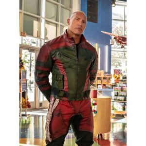 Dwayne Johnson Red One Leather Jacket