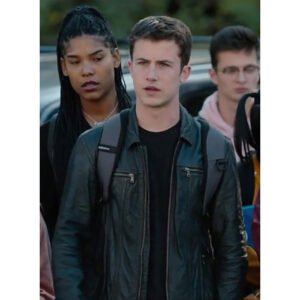 Dylan Minnette 13 Reasons Why Leather Jacket